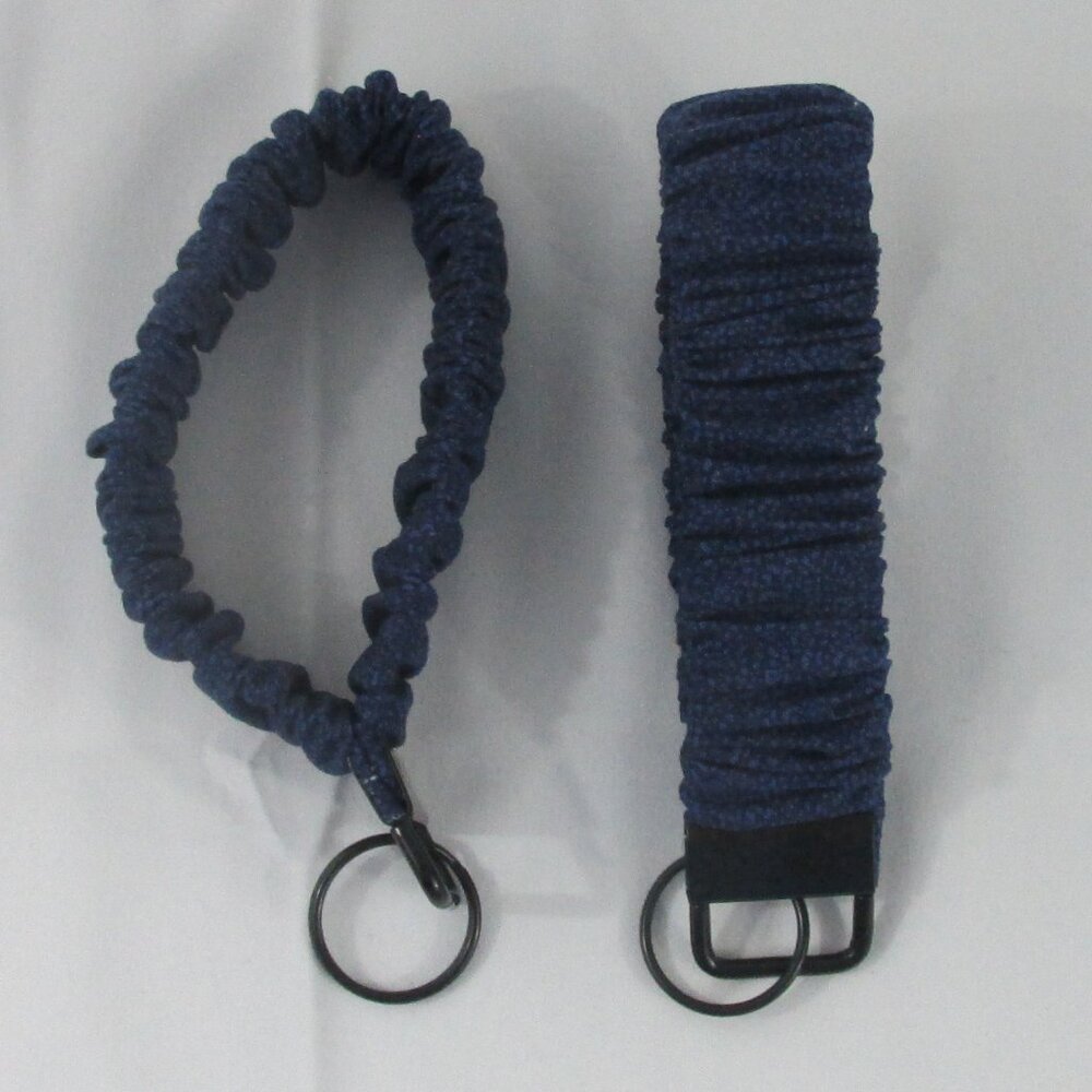 Navy Blue Keychain Wristlet